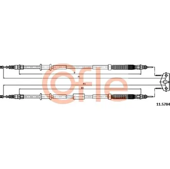 Lanko parkovací brzdy Tažné lanko, parkovací brzda COFLE 92.11.5784