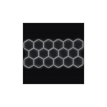 LED osvětlení Kompletní LED hexagonové svítidlo, velikost: 17 elementů 504 x 238 cm, teplota chromatičnosti: studená bílá 6500 K SLEVA 3%