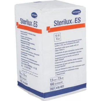 Kompres Sterilux ES kompresy z gázy 13/8vr. 10x10 cm, nesterilní 100 ks