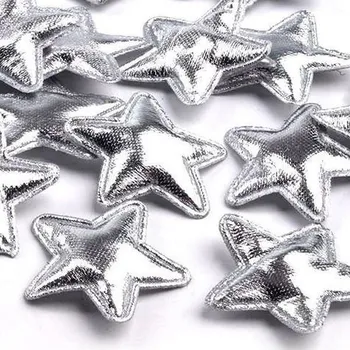 Vánoční dekorace Hvězda, 30 mm, stříbrná