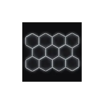 Kompletní LED hexagonové svítidlo, velikost: 11 elementů 336 x 238 cm, teplota chromatičnosti: denní bílá 4500 K SLEVA 3%