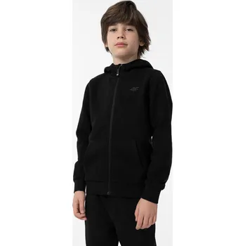 Chlapecká mikina 4F 4FJAW23TSWSM627 DEEP BLACK Dětská mikina EU 164
