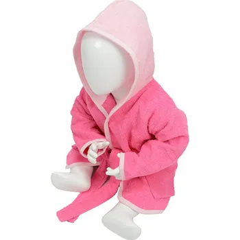 Kojenecké oblečení A&R Bavlněný župan pro miminka Babiezz s kapucí Barva: růžová - růžová světlá, Velikost: 98/110 AR022