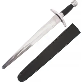 Replika zbraně Deepeka Středověká bojová dýka Nevio s koženou pochvou