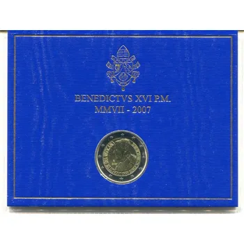 (2007) - 2 € - Vatikán - 80 let od narození Benedikta XVI. (UNC) blistr