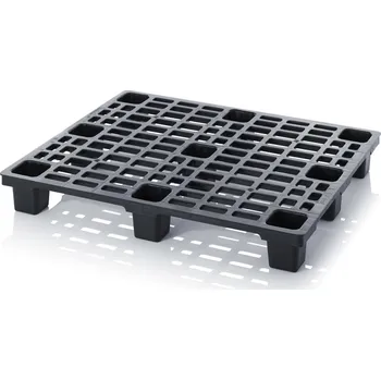 paleta ESD lehké palety bez bezpečnostního okraje 120 x 100 x 15 cm - Dopravní černá - materiál: ESD PP - ESD LP 1210 OS