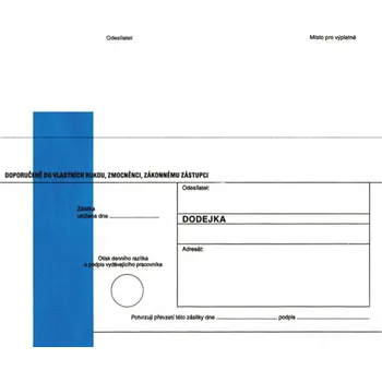 Obálka dodejka C5/1000ks modrá - modrá