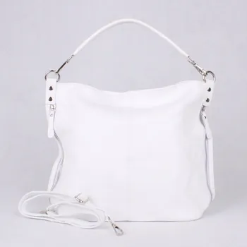 Kabelka Vera Pelle Kožená kabelka na rameno i crossbody 7733 bílá