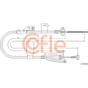 Lanko parkovací brzdy Tažné lanko, parkovací brzda COFLE 92.17.0122