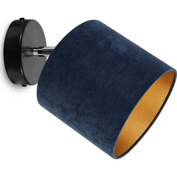 Bodové svítidlo Bodové svítidlo Mediolan, 1x modré/zlaté textilní stínítko, (výběr ze 2 barev konstrukce- možnost polohování)