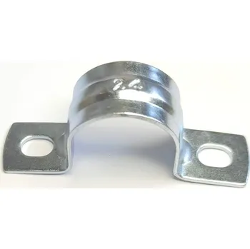 Instalatérský materiál Plechová objímka dvoubodová na trubku, hadici, kabel | 20-23mm, 1/2"