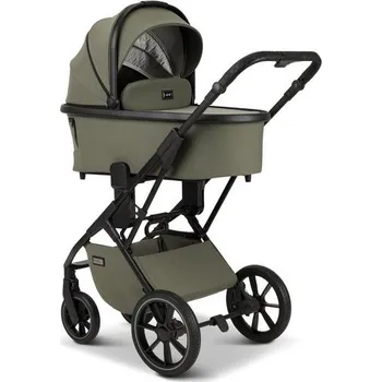Kočárek MOON Piú Extra 2024, Black Matt/Moss Green