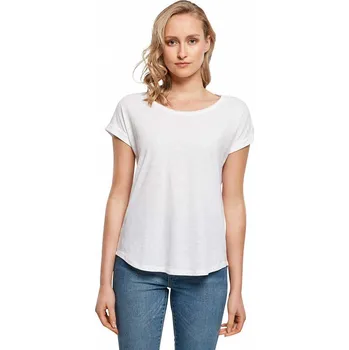 Dámské tričko Dámské tričko slub s prodlouženým zadním dílem Build Your Brand Barva: Bílá, Velikost: L BY036