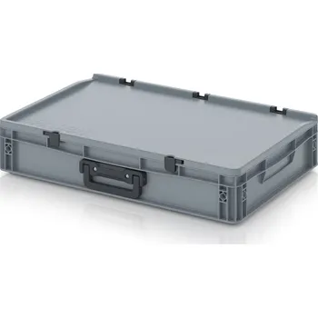 paleta Euro přepravky kufry 1G 60 x 40 x 13,5 cm - Stříbrošedá - materiál: PP - ED 64/12 HG 1G