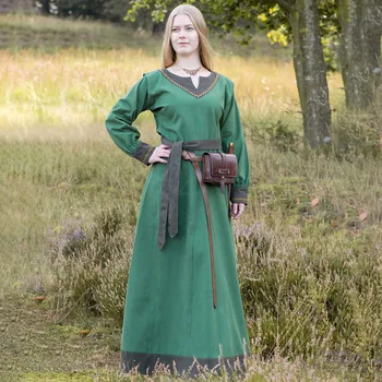 Karnevalový kostým Battle Merchant Vikingské šaty Jonah, 9.-10. století, zelená