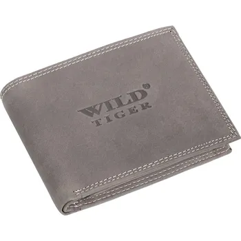 Kožená pánská peněženka Wild Tiger AM-28-033 šedá
