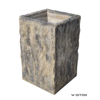 Květináč DITON Květináč DWARF Velikost: 50 × 50 × 80, Varianta: Květináč Troll natur patina, Povrch: natur, reliéfní