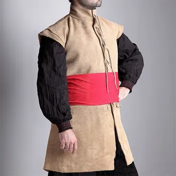 Karnevalový kostým Marshal Historical Kamizola, kožený kabátec, 17. století