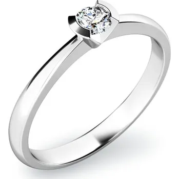 Oblečení a móda Zásnubní prsten bílé zlato 585/1000 přírodní diamant 0.060 ct G/SI ZP-10840D velikost 58
