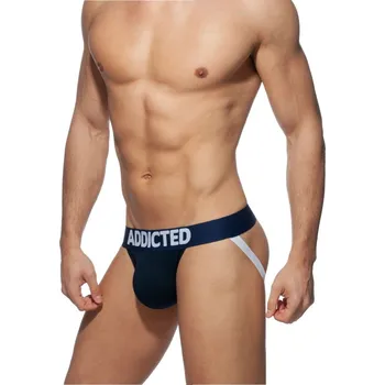 Pánské erotické prádlo Jocksy Addicted AD469 My Basic Jock tmavě modré L, pánské bavlněné jocksy