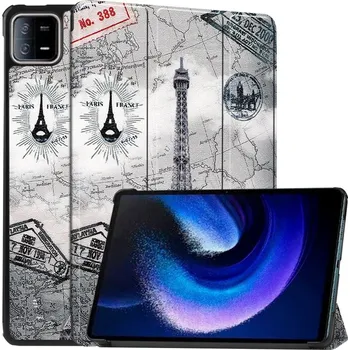 Příslušenství pro tablet Print chytré zavírací pouzdro na Xiaomi Pad 6 - Eiffelova věž
