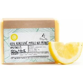 Mýdlo na praní 100% kokosové mýdlo na praní - pevné - citron Alchymistky 120 g