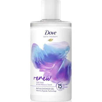 Koupelová kosmetika Dove Bath Therapy Renew sprchový a koupelový gel Wild Violet & Pink Hibiscus 400 ml