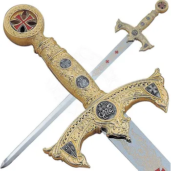 Replika zbraně Marto Templářský meč – Zlatá edice