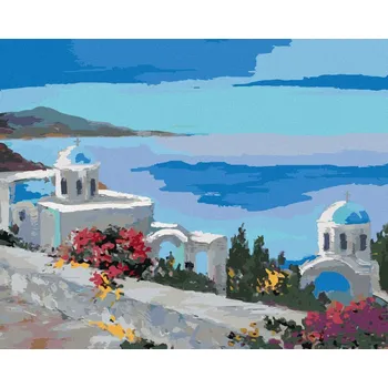 Hračka Diamondi Diamantové malování - SANTORINI II Rozměr: 40x50 cm, Rámování: bez rámu a bez vypnutí plátna