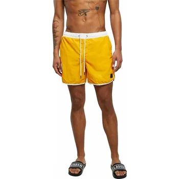 Pánské plavky Dvoubarevné retro šortky na plavání Urban Classics Barva: bílá - mangová, Velikost: S