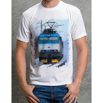 Pánské tričko tričko s lokomotivou 151 011-4