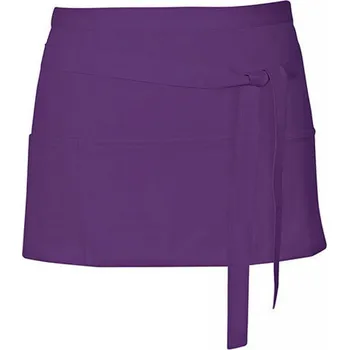 Kuchyňská zástěra Link Kitchen Wear Krátká barmanská zástěra se třema předníma kapsama Barva: Purple (ca. Pantone 269), Velikost: 60 x 30 cm X983