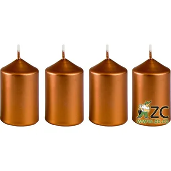 Bony adventní svíčka bronz, 4 ks Velikost - svíčky: 40 x 65 mm