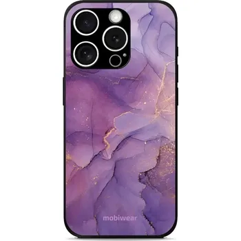 Pouzdro na mobilní telefon Lesklý kryt Mobiwear Glossy - Apple iPhone 15 Pro Max - G050G - Fialový mramor (Prémiové lesklé pouzdro, obal, kryt Mobiwear Glossy na mobil Apple iPhone 15 Pro Max - G050G - Fialový mramor, materiál Plast + TPU silikon - krytí po všech stranách,)