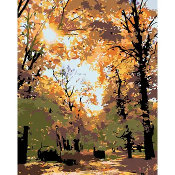 Diamondi Diamantové malování - PODZIMNÍ STROMY Rozměr: 40x50 cm, Rámování: bez rámu a bez vypnutí plátna