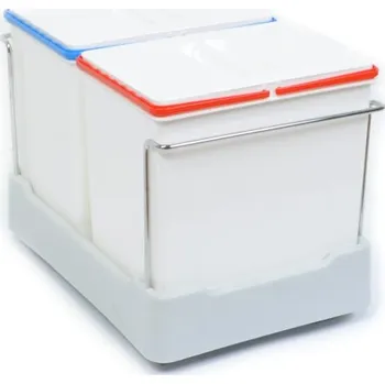 Odpadkový koš INOXA odp. koš.16L+16L bílá 97/DE1