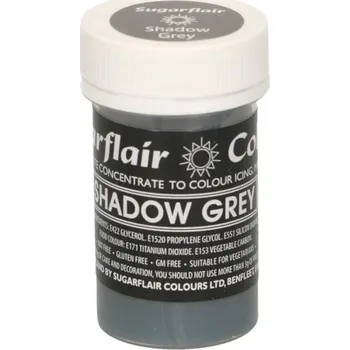 Potravinářské barvivo Sugarflair Sugarflair pastelová gelová barva - shadow grey - 25g