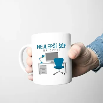 Žertovný předmět Nejlepší šéf na světě - hrnek s potiskem