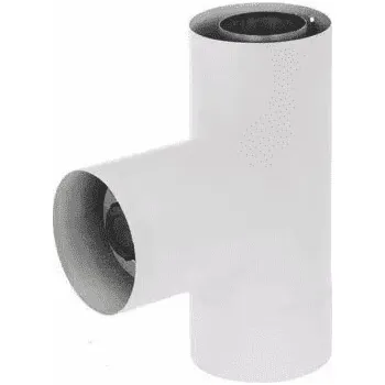 Kouřovod SpiroFlex 80/125-60/100 DVOUSTĚNNÉ REDUKČNÍ TEKTO S VÍKEM BÍLÉ!// RSK.SX-TDNV80/125TDRB