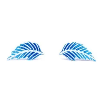 Náušnice Náušnice puzety modrá pírka - Parada 0000661