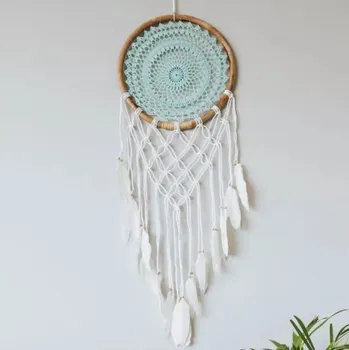 Lapač snů Boho Design | Lapač snů mátový, bambus - Bohodesign 0150052