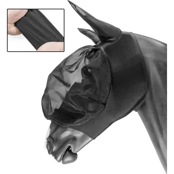 Koňská maska proti hmyzu Umbria Equitazione Maska proti hmyzu Stretch Umbria Equitazione, s ochranou uší, černá EXTRA FULL