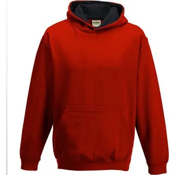 Chlapecká mikina Dětská kontrastní týmová klokánka - Just Hoods Barva: Červená - černá, Velikost: 5-6 let JH003K