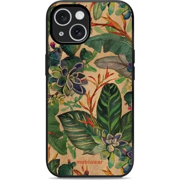 Pouzdro na mobilní telefon Lesklý kryt Mobiwear Glossy - Apple iPhone 15 - G036G - Sukulenty (Prémiové lesklé pouzdro, obal, kryt Mobiwear Glossy na mobil Apple iPhone 15 - G036G - Sukulenty, materiál Plast + TPU silikon - krytí po všech stranách, neošoupatelný potisk, tenké)