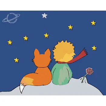 Hračka Diamondi Diamantové malování - MALÝ PRINC A HVĚZDY Rozměr: 40x50 cm, Rámování: bez rámu a bez vypnutí plátna