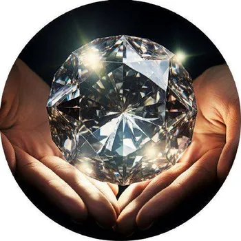 Jedlá dekorace na dort Jedlý papír diamant v ruce 19,5cm - PICTURE