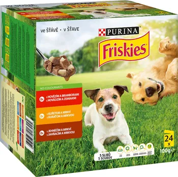 Krmivo pro psa Purina Friskies Dog Adult Multipack hovězí/kuře/jehněčí ve šťávě