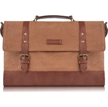 Paolo Peruzzi Pánská pracovní taška přes rameno hnědá