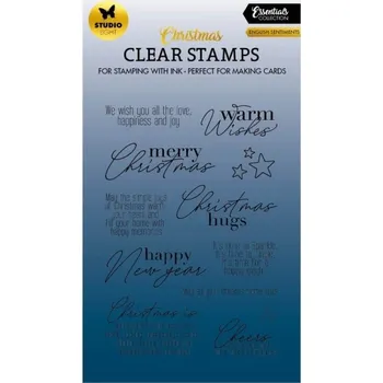 Dětské razítko Gelová razítka, 12 ks -Vánoční nápisy