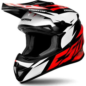 Helma na motorku Přilba cross cup two, cassida - čr (červená/bílá/černá, vel. xl)